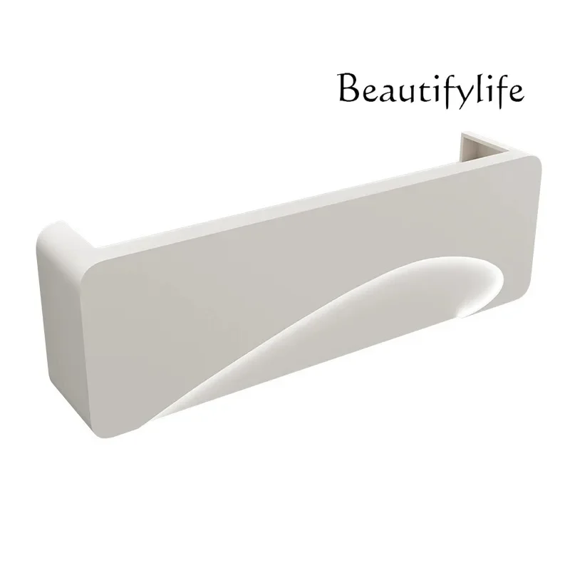 

Cream wind beauty salon checkout page clothing store bar company reception table