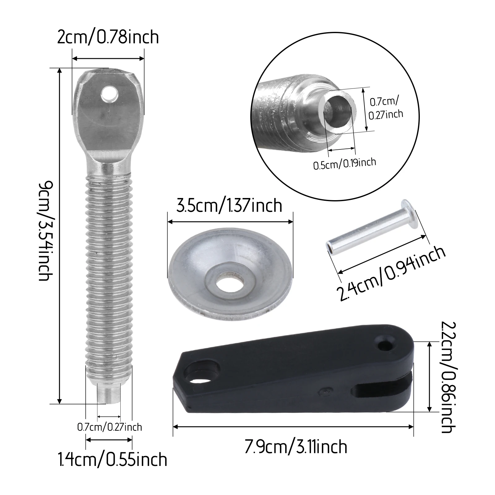 

6G1-43116 6E0-43118-00 Transom Clamp Screw Transom Pad Plate Swivel Pin Clamp Screw Set for Yamaha Outboard Motor