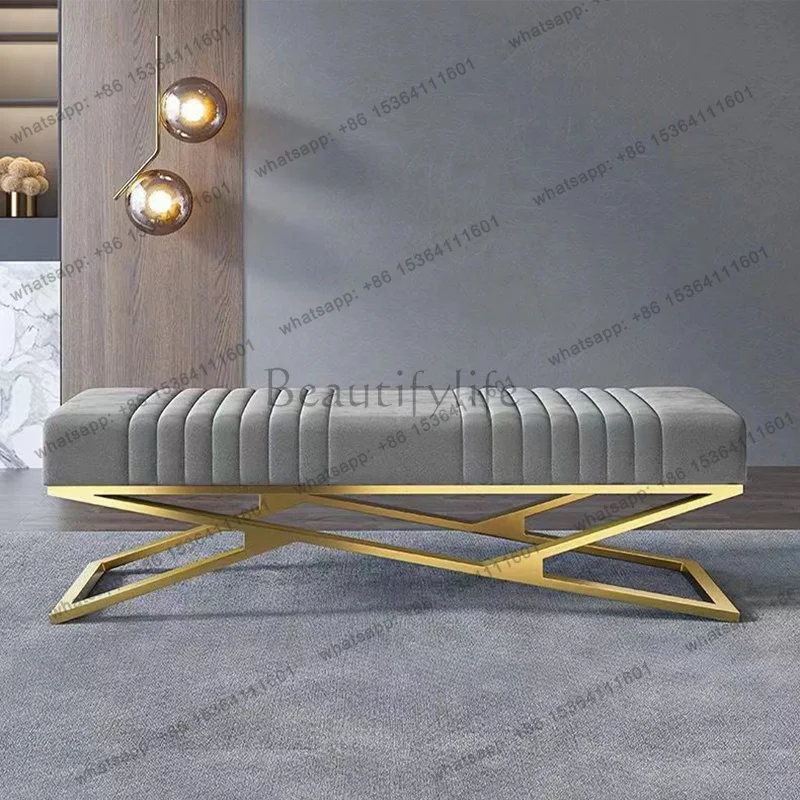 YJ Porch Velvet Shoe Stool, Simple Ottoman, Bed End Sofa,Hallway Furniture, Shop Rest Bench,Bedroom Dressing Stool,пуфик В Прихо
