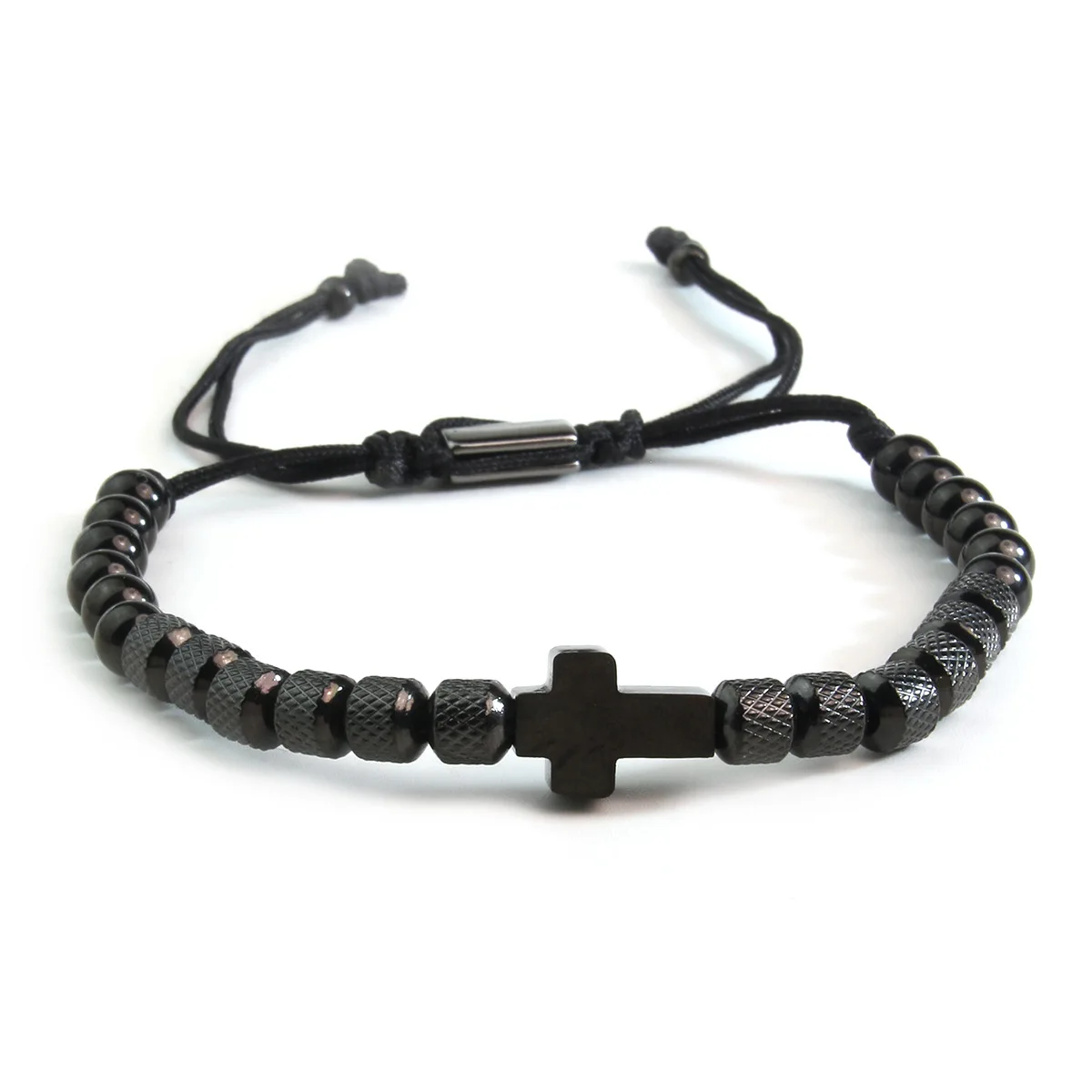 Erstkommunion/Bestätigung geschenke für Jungen verstellbare Kreuz perlen Armband Baptim religiösen Schmuck Geschenk für Teenager Männer