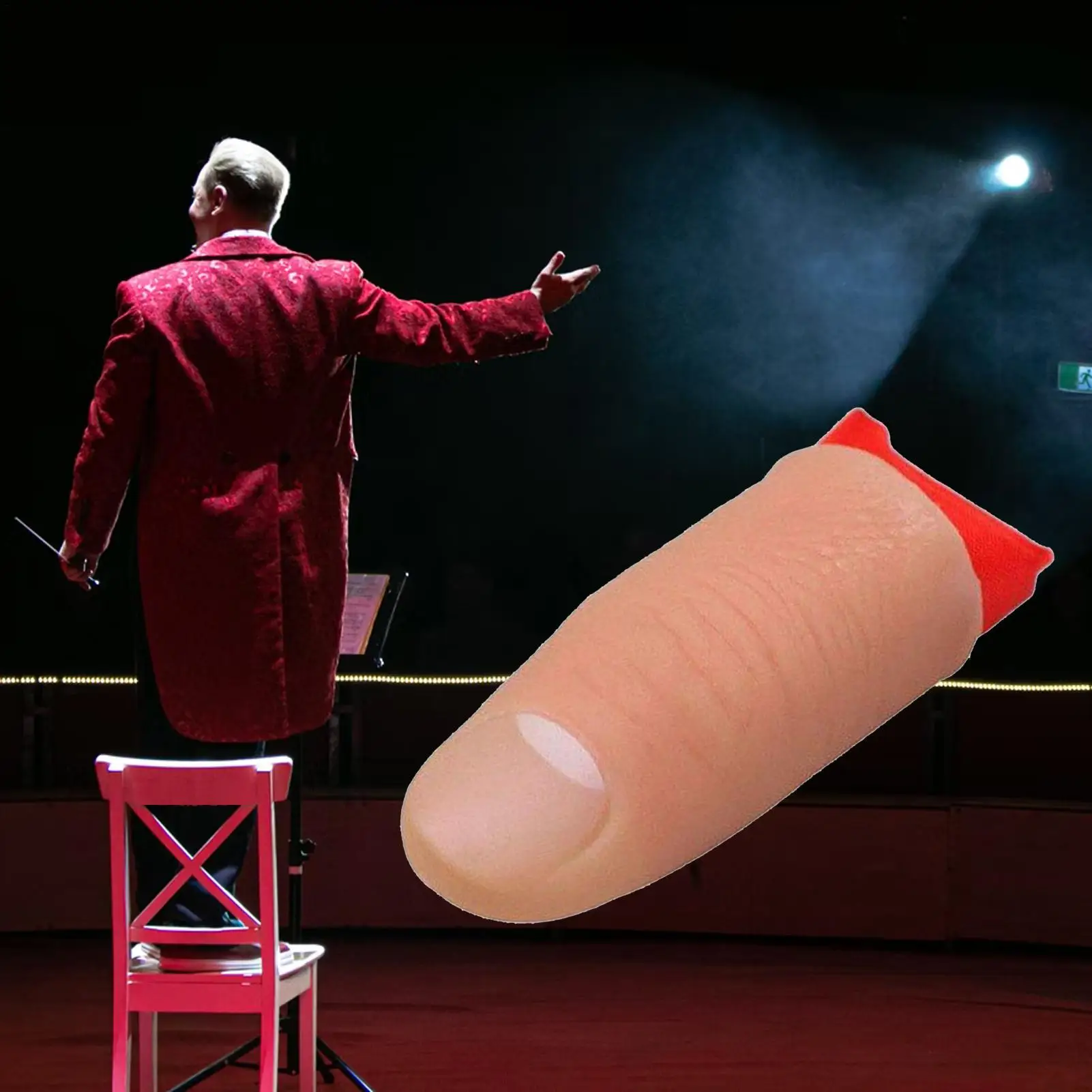 Trucco magico per il pollice Puntelli per trucco di seta scomparsa Accessori per scherzi per il pollice artificiale per compleanni Notti di famiglia Feste di Halloween