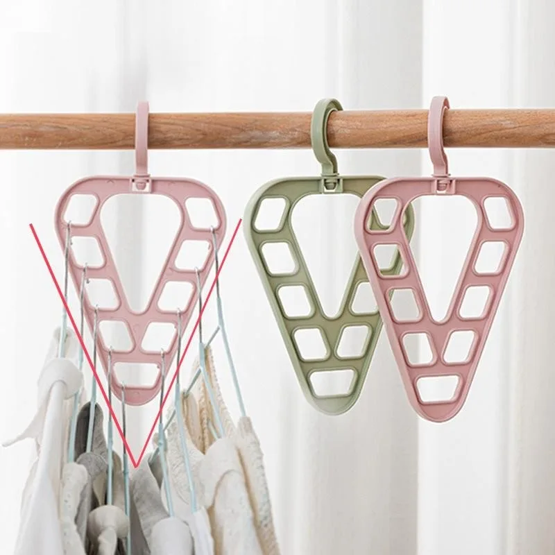 1/2/3Pcs 9-Hole Magic Clothes Hanger Closet Organizer Space Saving Multi-function Drying Racks Wardrobe Scarf Storage