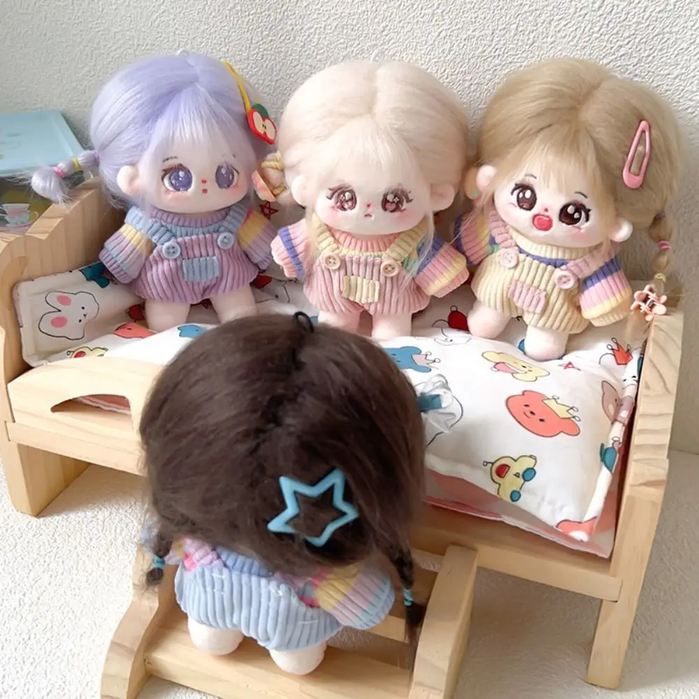 Vestir ropa de muñeca de algodón de 20cm, conjunto general de muñeca arcoíris Multicolor, traje de moda, ropa de muñeca estrella, accesorios de juguete