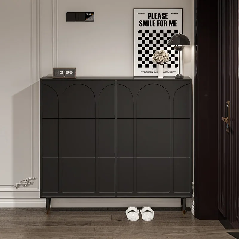 Modern simple and ultra-thin shoe cabinet 17cm shoe cabinet household door entry against the wall tipping bucket narrow entry