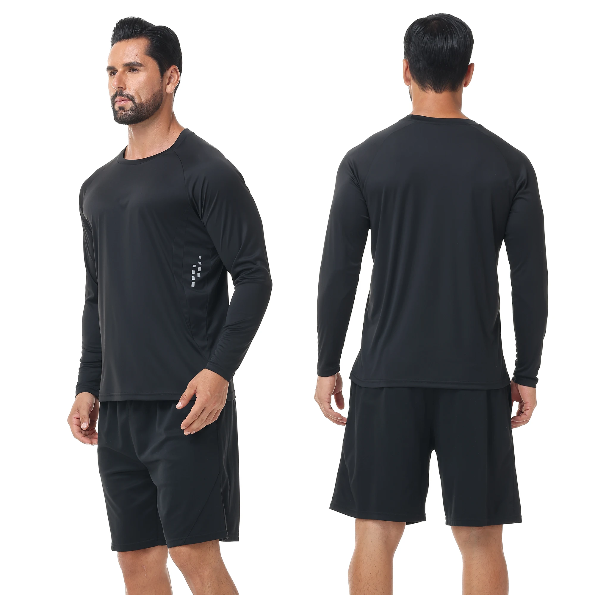 T-shirt à manches longues pour homme, t-shirt anti-éruption cutanée, chemise de protection solaire UV, pull de sport, pêche, randonnée, entraînement