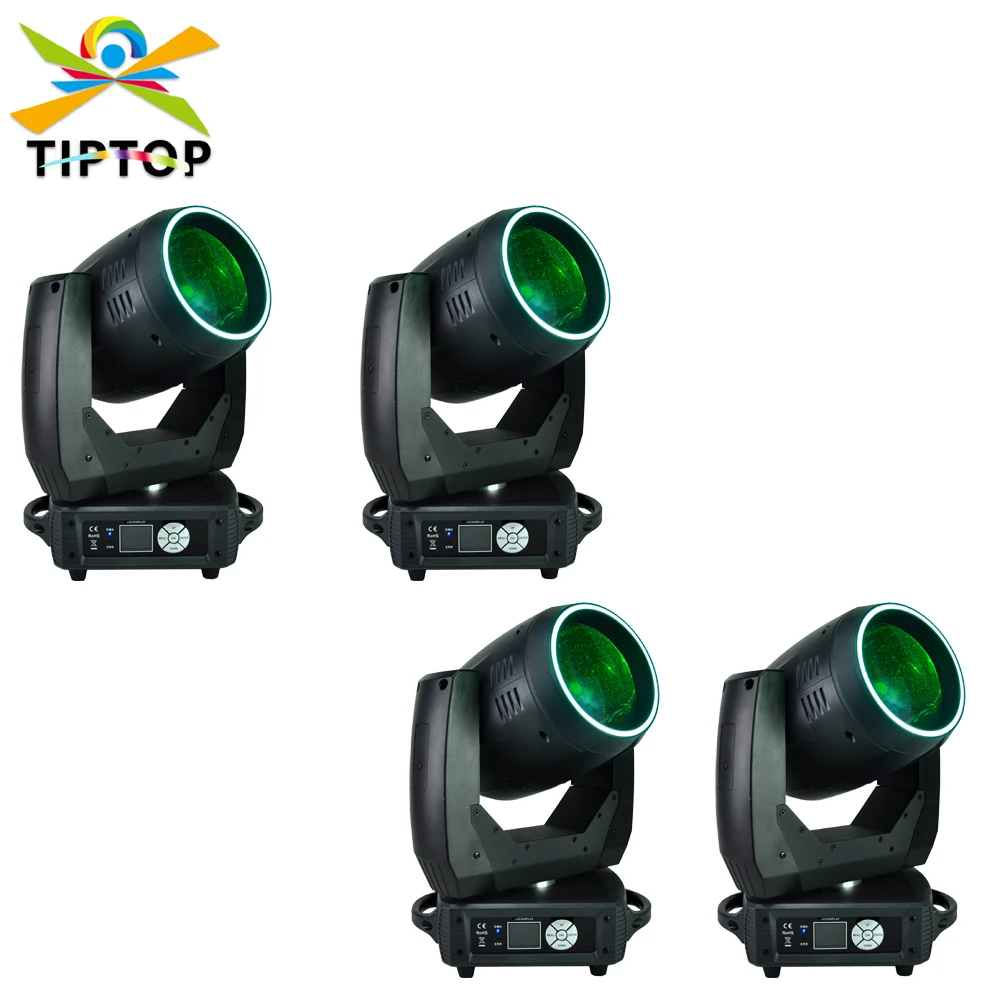 TIPTOP LED 150W Beam Stage Light Strobe Zoom 24 Facet Rotation Prism with Light Strip DMX512 Control Module Beam Moving Head