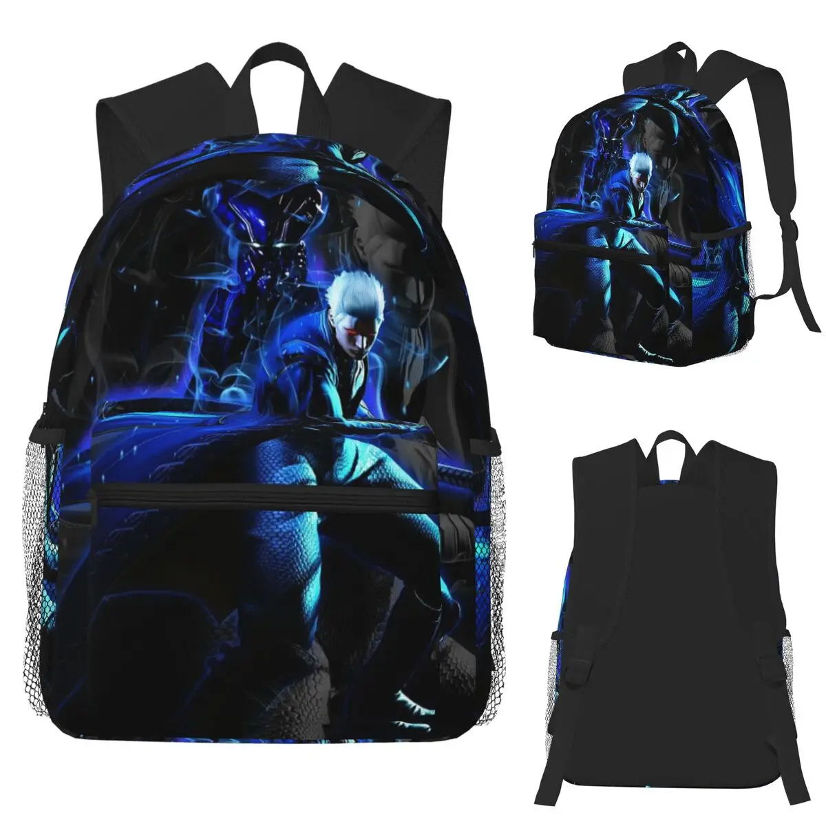 

Vergil From The Devil May Cry Seri Студенческий рюкзак Школьная сумка Походный дорожный рюкзак для мужчин и женщин Книжная сумка Сумки на плечо