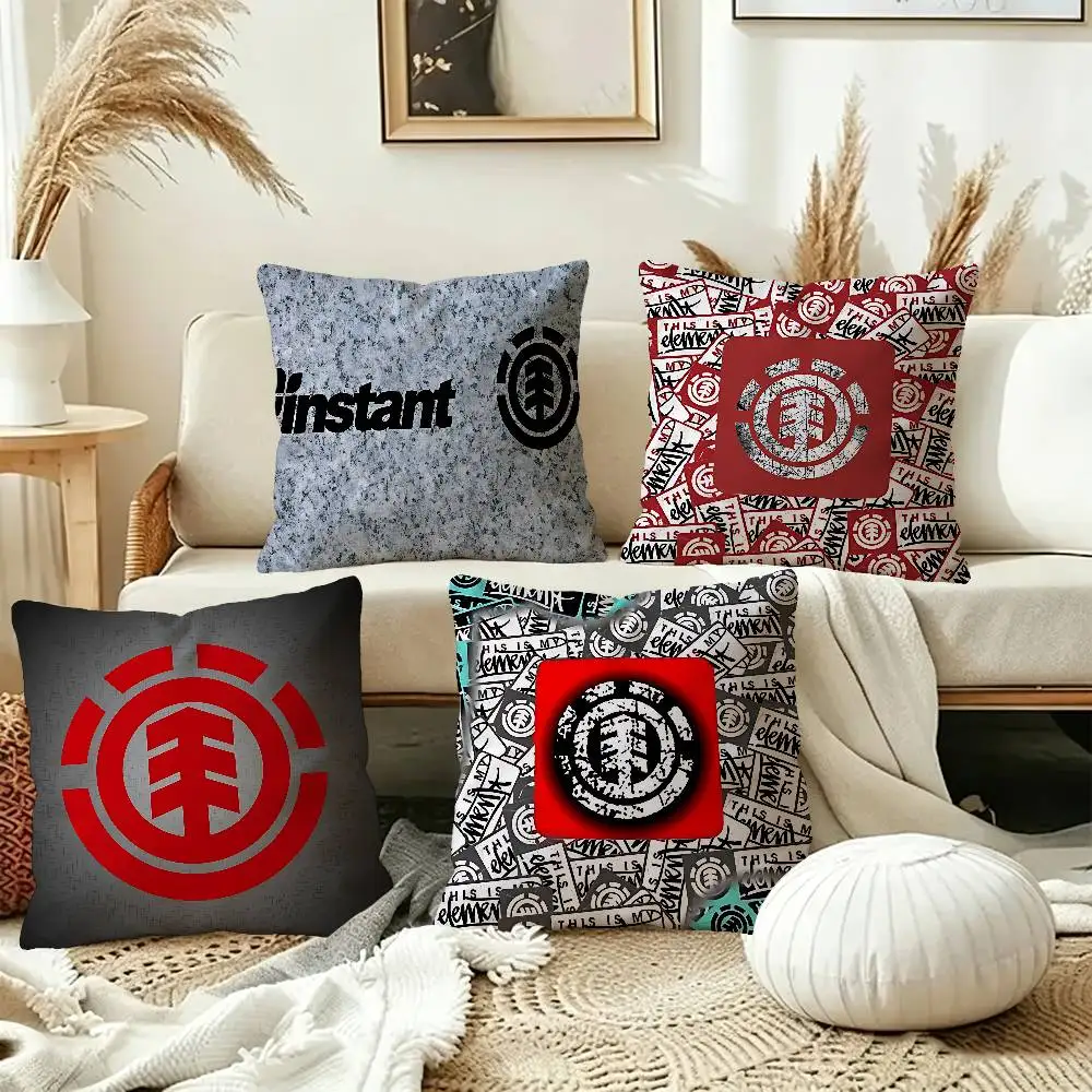 E-Element skate-board logo Personalized picture text home decorative pillows Household Gifts 45x45cm
