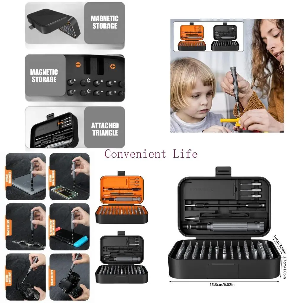 

L1EE 150 In 1 Mini Precision Screwdriver Set with Magnetic Bits Electronics Repair Tool for Computer Laptop Phone Glasses