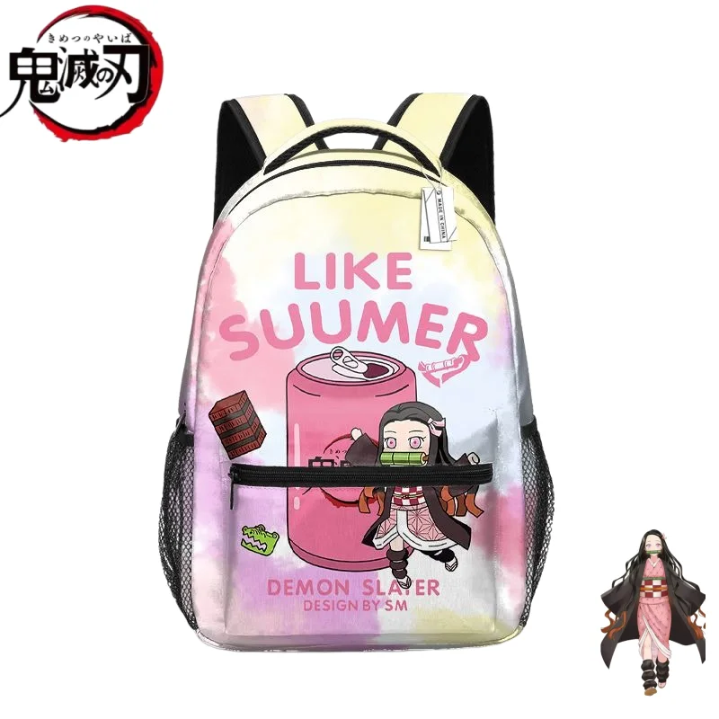

New Demon Slayer Co-branded Backpack Zenitsu Nezuko Anime Peripheral Fashion Large-capacity Sports Travel Bag Best Friend Gift