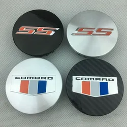 New 4pcs Metal Car Wheel Hub Center Caps 68mm Rim Cover with Logo Badge Fit For Chevrolet CAMARO SS Exterior Styling Accessories