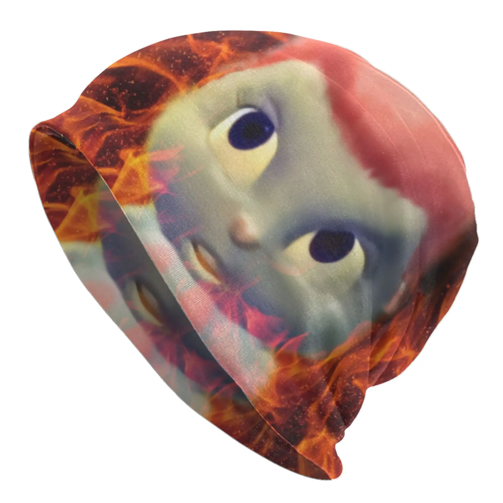 Oo Yeah B-Bibbles Meme Red Flames Skullies Beanies Caps Unisex Winter Warm Knit Hat Hip Hop Adult Fantasy Bonnet Hats Ski Cap