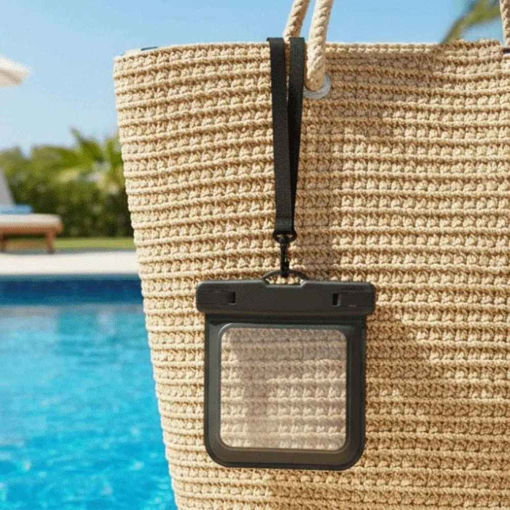 

Adjustable Strap Square Waterproof Pouch Lightweight Large Capacity Crossbody Dry Bag PVC Solid Color PVC Storage Pack Car Key