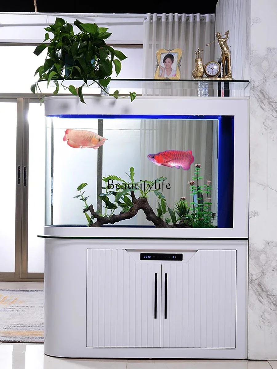 Large Change Water Glass Aquarium Household Screen Hallway Hallway Bottom Filter