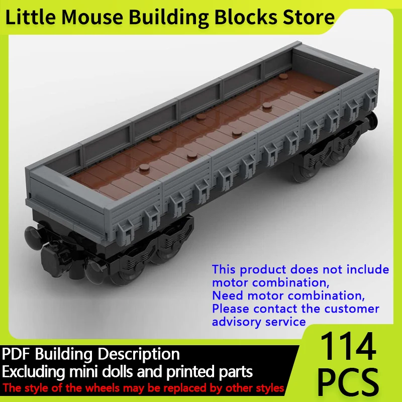 

City Car Model MOC Building Bricks Low Side Cargo Carriage Modular Technology Gifts Holiday Assemble Children Toys Suit