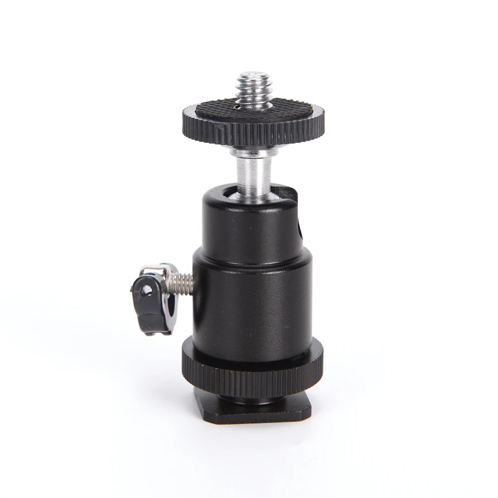 Venda Quente 1pc bola cabeça para câmera tripé led luz flash tripé suporte de montagem 1/4 sapata adaptador berço