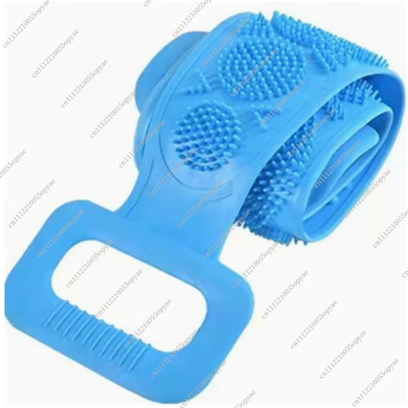 Silicone Long Back Scrubber, Double-Sided Shower Body Scrubber for Men Women, Exfoliating Bath Towel for Dead Skin Removal