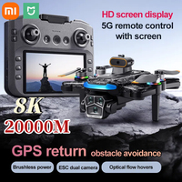 Xiaomi A14Pro Max GPS Drone 8K HD Three Camera Brushless Optical Flow Obstacle Avoidance Foldable Quadcopter Drone Toys RC20000M