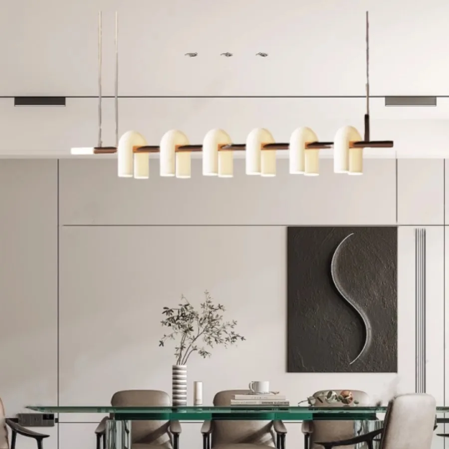 Candelabro minimalista de estilo crema francés para restaurante, diseñador moderno para luz en forma de U de sala de estar, mesa de isla, sala de