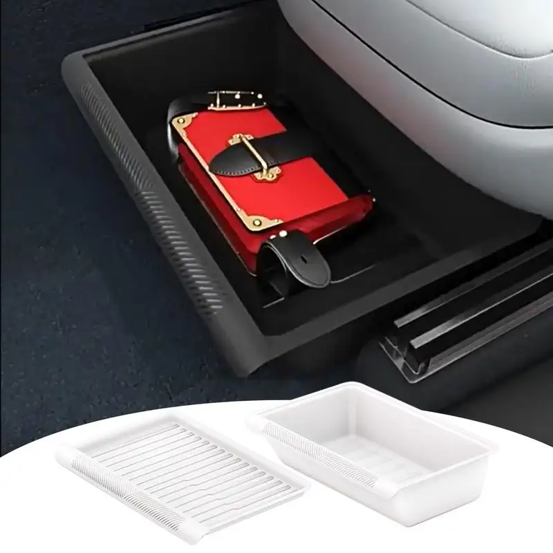 Under Seat Organizer Underseat Tray Easy Installation Storage Tool Box For Cables High Heels Sneakers Car Trunk Umbrellas