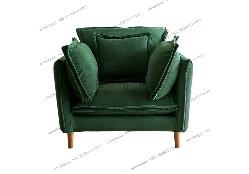 

yj7 Nordic Japanese Corduroy Single Sofa Living Room Single Casual Lazy Sofa Chair