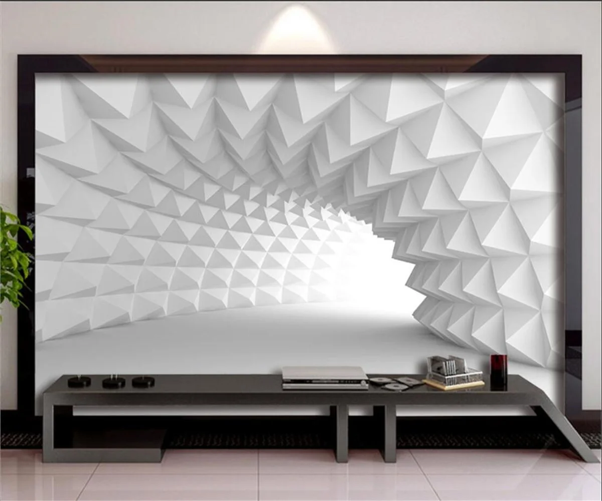 Papel tapiz personalizado foto 3d extensión espacial túnel TV Fondo pared decoración del hogar sala de estar dormitorio murales papel tapiz 3d