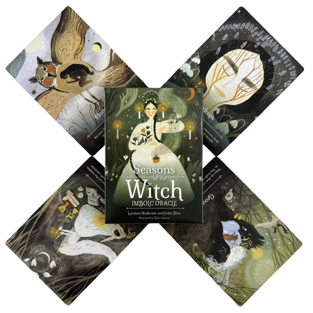 Seasons Of The Witch Imbolc Oracle Cards A 44 visioni inglesi Divinazione Edition Mazzo Giochi Borad Tarocchi per giochi di società