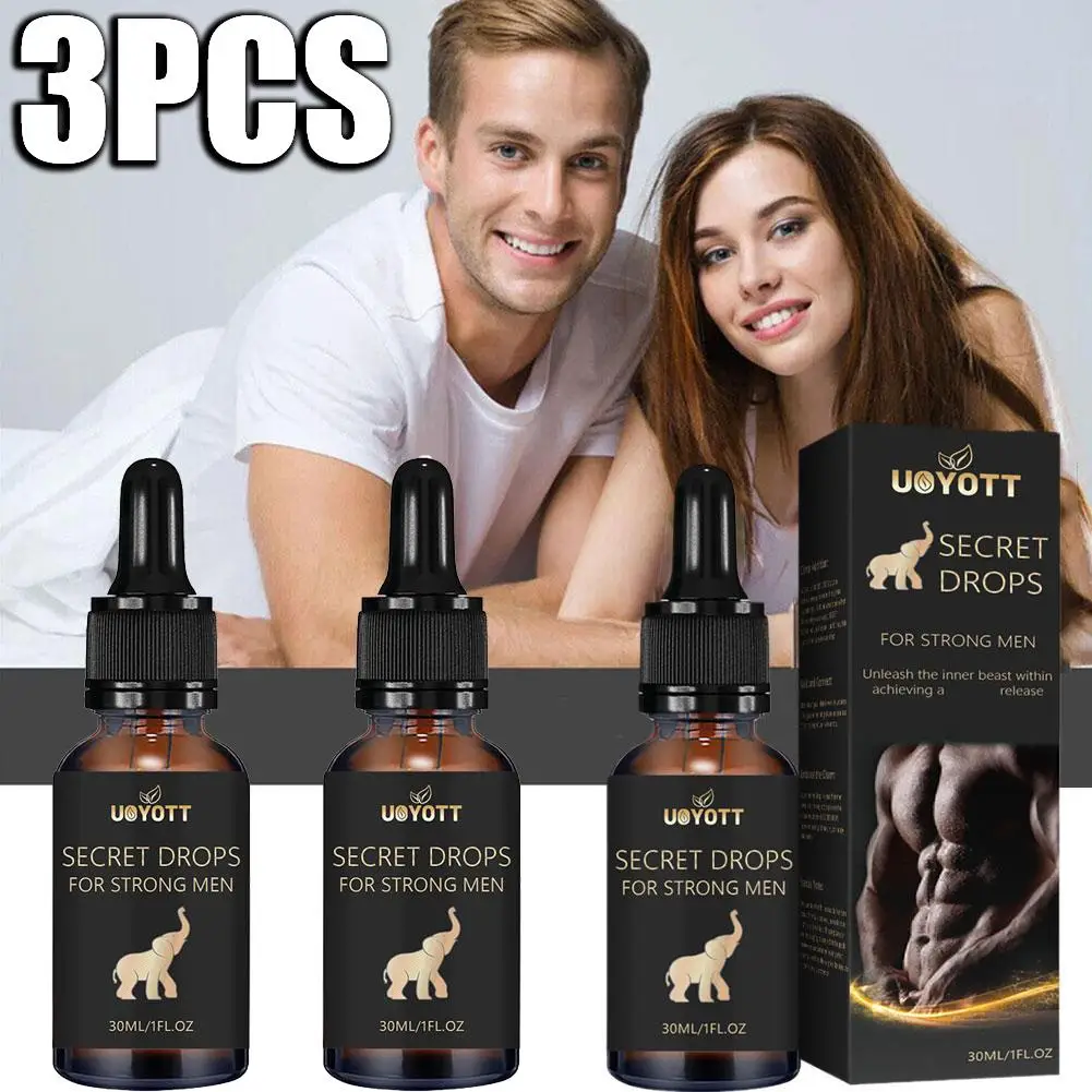 

3Pcs Secret Drops to Becoming Strong Men Happy Wife Drops Enhancing Sensitivity & Durability, More Pleasure More Intimacy