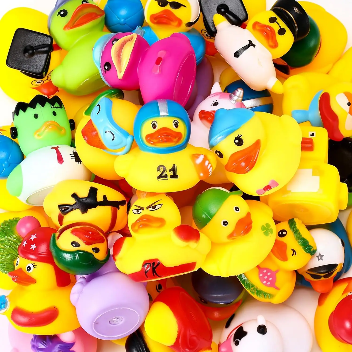 

24Pcs Rubber Ducks in Bulk,Assortment Mini Rubber Duck Toy for Kid Baby Shower Party Favor,Birthday Gifts and Classroom Prizes