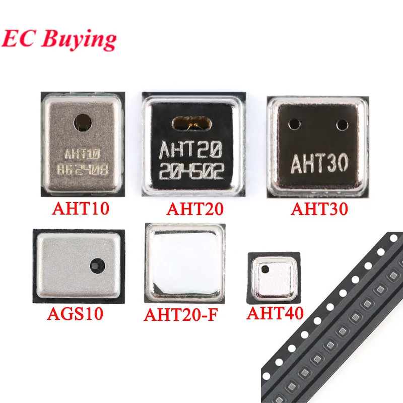 50Pcs/1pc AHT10 AHT20 AHT30 AHT40 AHT20-F Digital Temperature and Humidity Sensor Chip AGS10 Air Gas Sensor IC IIC I2C Output