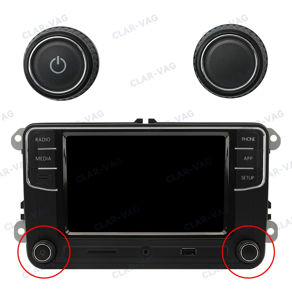 Car Radio Button Switch Control For VW NONAME RCD330 RC680 187B/187C/187D/187E/187F/187G Radio Volume Knob