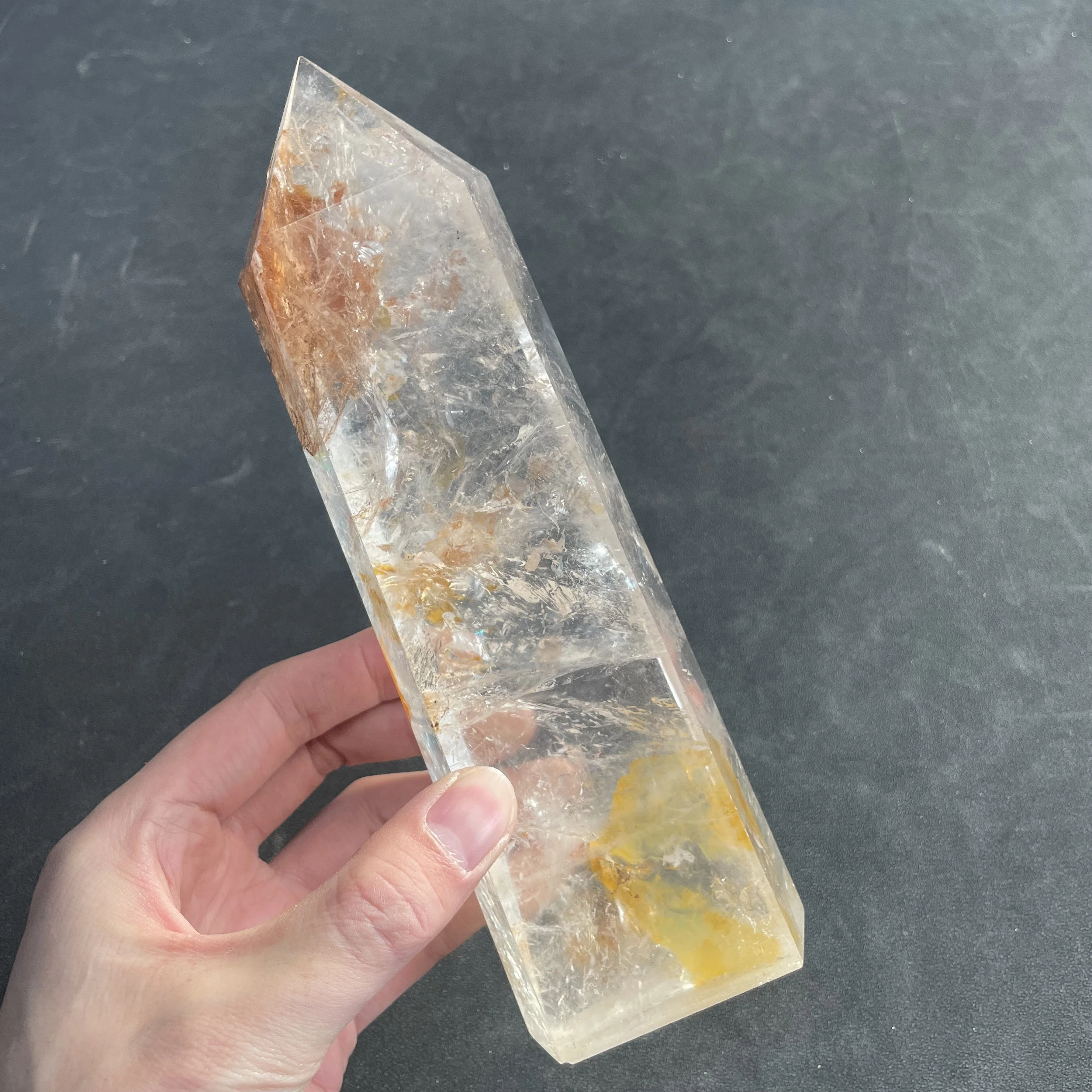 

1kg Natural Stone Big Crystal Tower Polished Clear Quartz Wand Piont Reiki Healing Gift Room Decor Obelisk Y2206