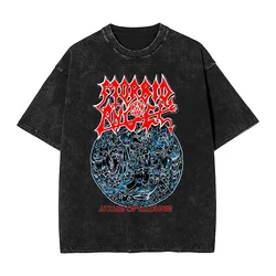 Harajuku Washed T Shirt Morbid Angel Cotton T-Shirts Altars of Madness Hip Hop Tee Shirt for Men Beach Awesome Custom DIY Tops