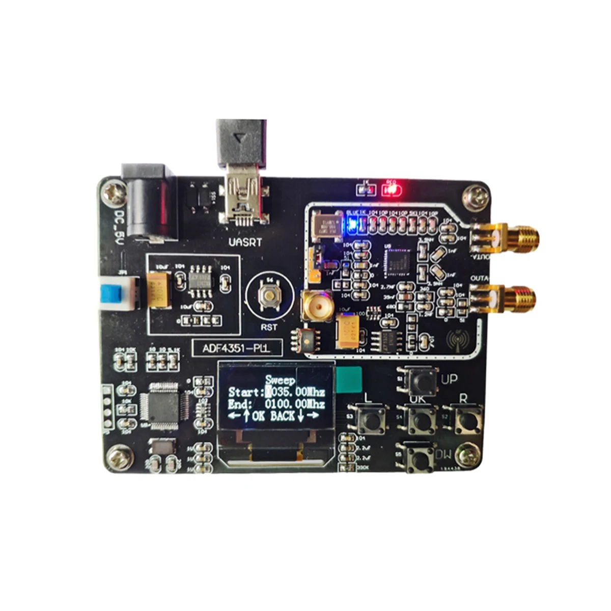 Modul Onboard ADF4351 35M-4.4G penyapu frekuensi STM32 pengontrol mikro