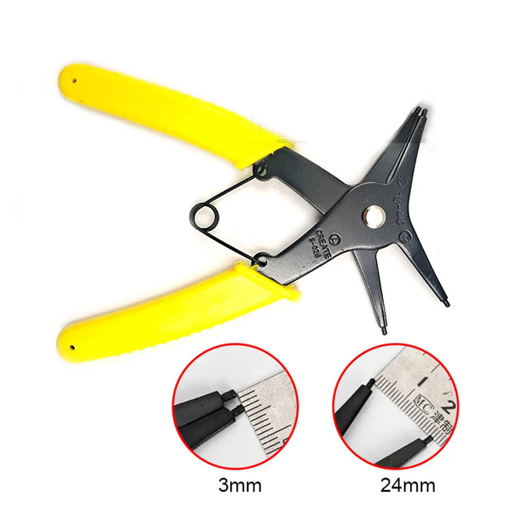 

Internal External Card Dual Purpose Circlip Pliers 2-in-1 Multi-functional Retaining Ring Pincers Repair Hand Tools