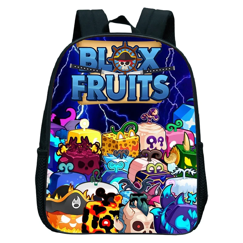 

2025 Game Blox Fruits Backpack Kindergarten Bookbag Children Backpack Boys Girls School Bags Cartoon Pattern Backpack Kids Gift