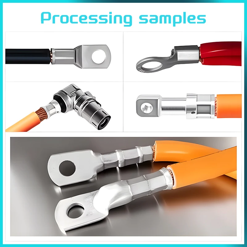 30T Servo Terminal Crimping Machine 10-150mm2 Coaxial Cable Hexagonal Die Riveting Machine For Communication And Electricity