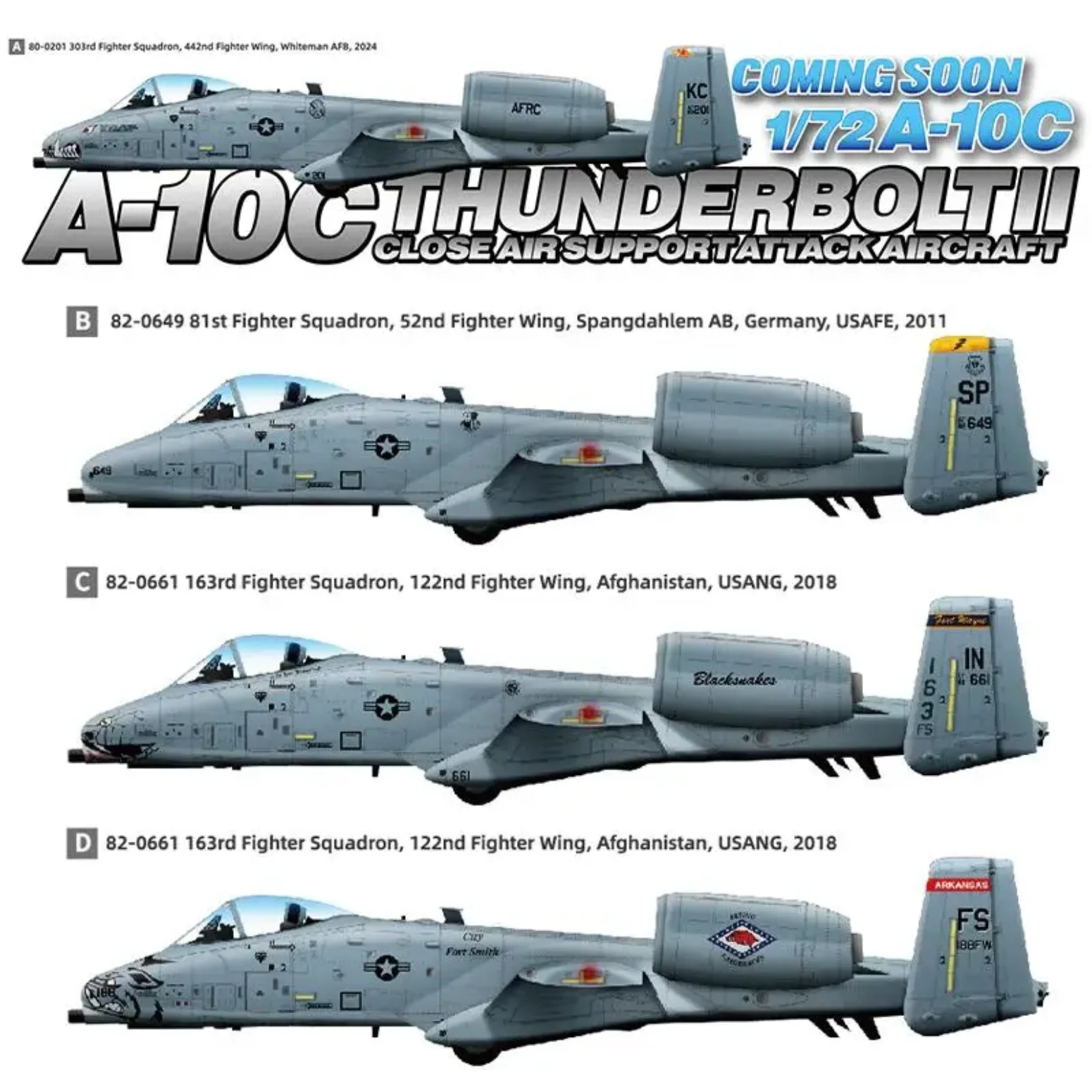 組み立てる攻撃航空機スケールモデルキット L7215 1:72 A-10C サンダーボルト II サポート by Great Wall Hobby