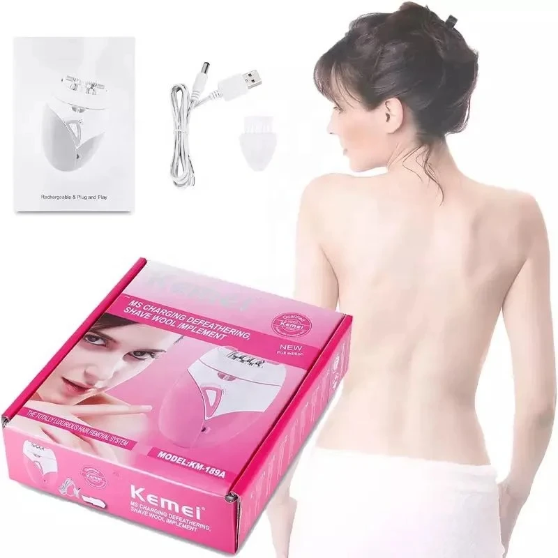 Komei Hair Removal Device KM-189A Electric Face Puller Hair Removal Device USB Charging Hair Removal Device Hair Removal Device