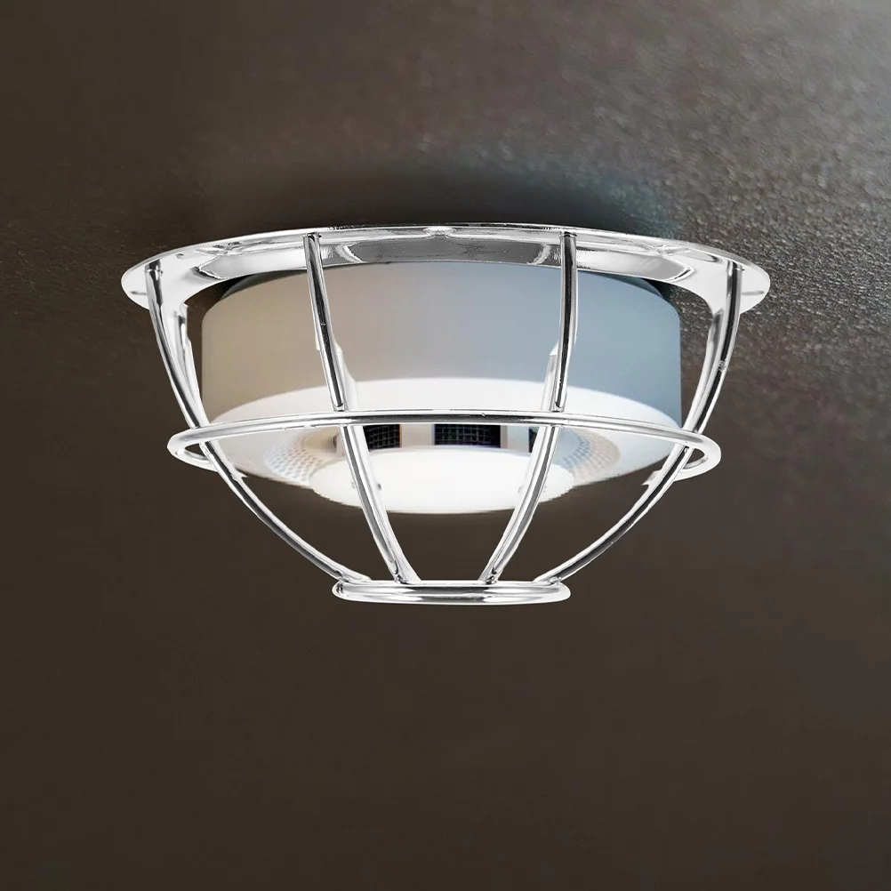 2 قطعة غطاء مستشعر الدخان حامي أجهزة إنذار الحريق المعدنية المتينة لأغطية حماية السلامة الداخلية سلك الحرس