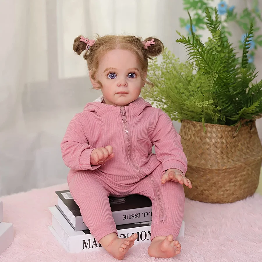 

Rebirth Doll -20 inch newborn girl doll, gift set with feeding toy accessories, birthday gift, Christmas, Halloween, suitable for children aged 3 and above