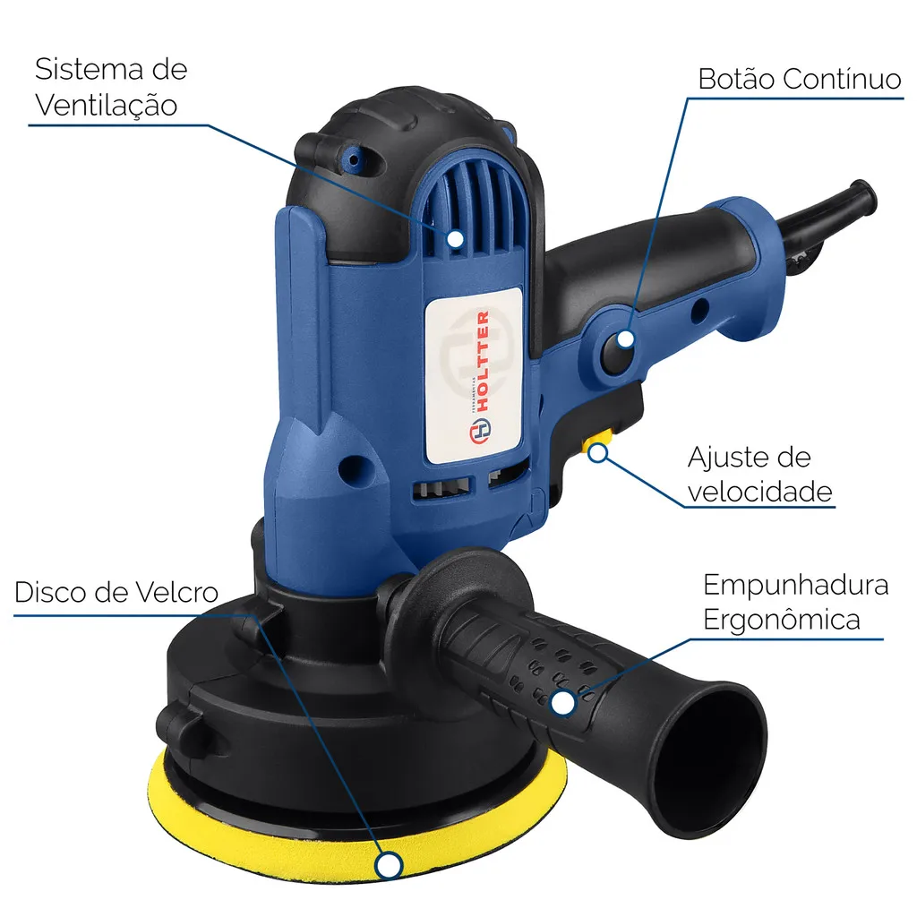 Lixadeira e Politriz Multifuncional Automotiva para Paredes Bivolt 110V 220V Profissional com Disco