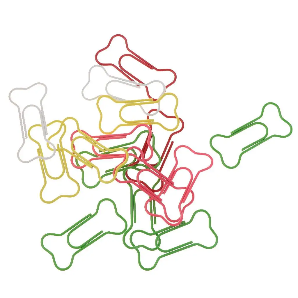 50 Stuk Diverse Kleur Metaalvormige Paperclips Albumclips Bestand Documenten Clips Bladwijzers Briefpapier Schoolbenodigdheden