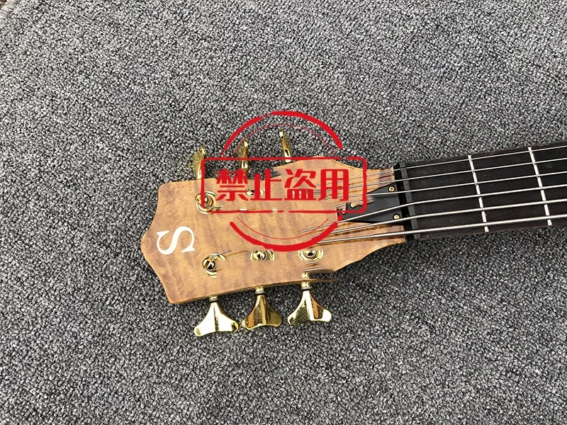 Electric Bass Guitar, 6 Strings , Top Figure, Special Solid Body, High Quality bass guitar, Active Pickup,free Shipping