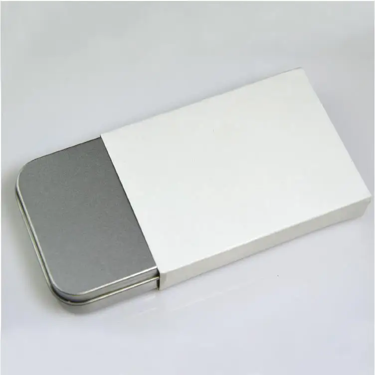 500pcs Home Organization Empty Packaging Boxes Silver Metal Tin Box For Oil Lighter Gift Set Case Tinplate Container 8x6x2cm ni3