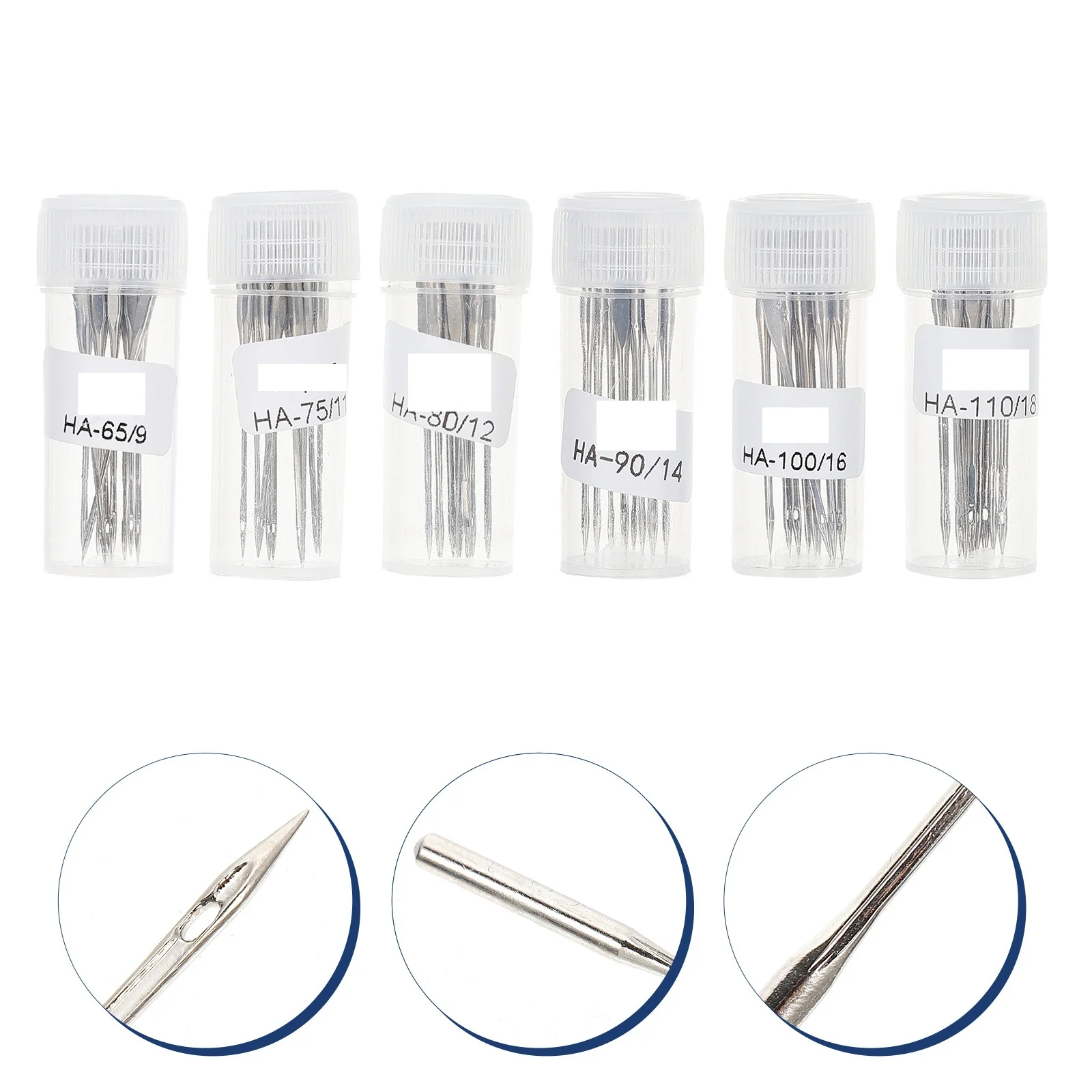 

60pcs Stainless Steel Machine Needles Wear-Resistant Sturdy For Craft Quilting Household Sewing Portable Multi-Function