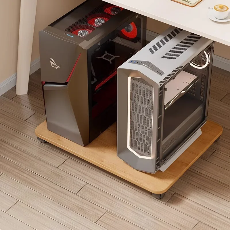 Universal Main Chassis Rack for Office Desk And Household Desktop Computer Case with Pulley Floor Standing Height Storage Rack