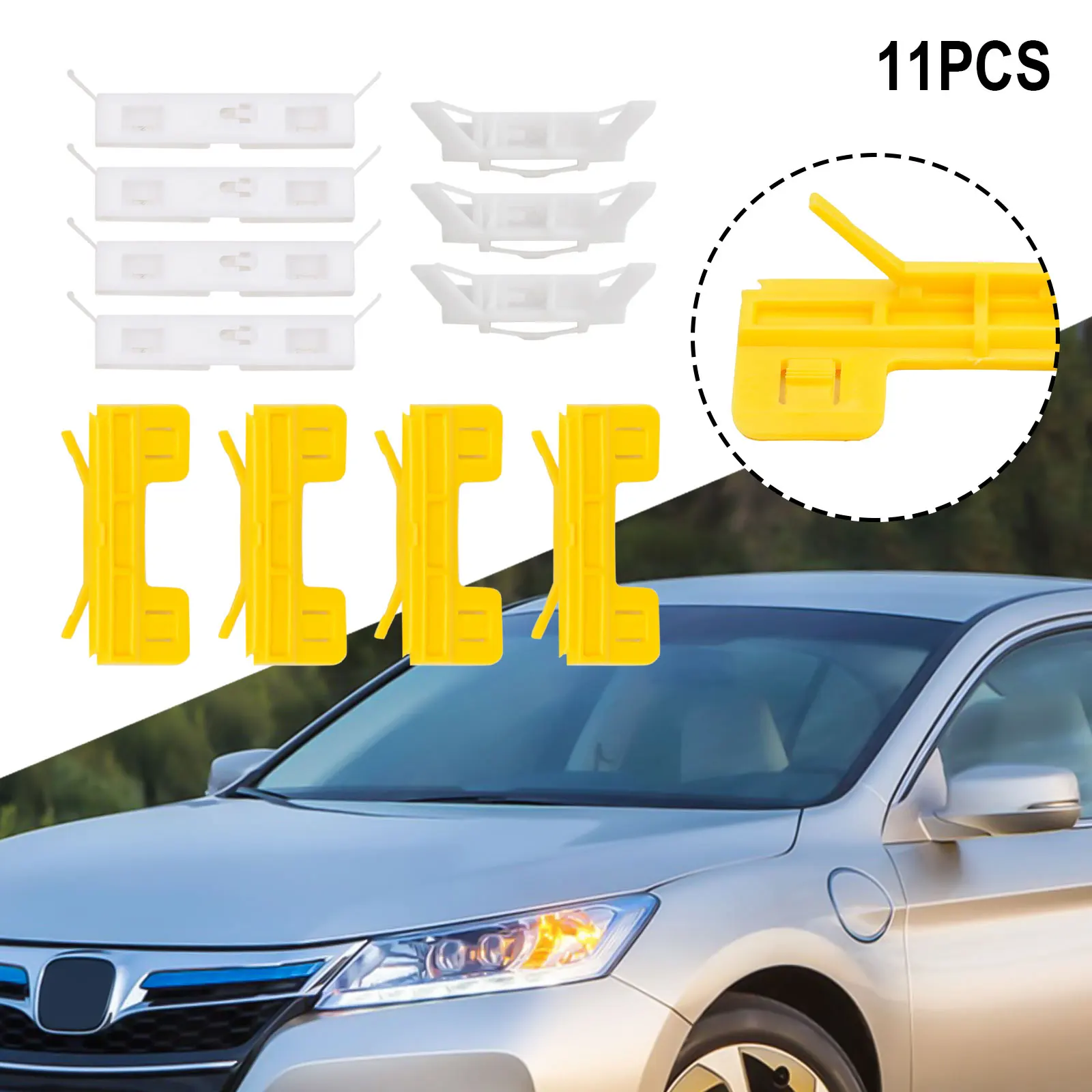 

Retainer Repair Set Molding Clips Windshield Roof 7cm X 1.5cm Fasteners Plastic Retainer Repair Set New For Acura-TSX