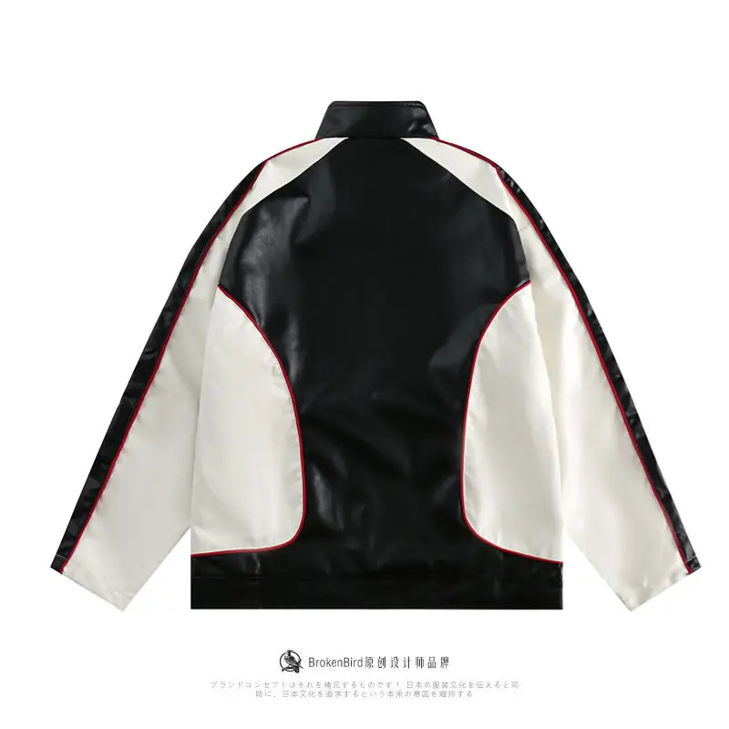 Motorrad Straße Pu Lederjacke amerikanische trend ige Marke Sport Top Paare Streetwear koreanische Mode Freizeit mantel Männer Kleidung