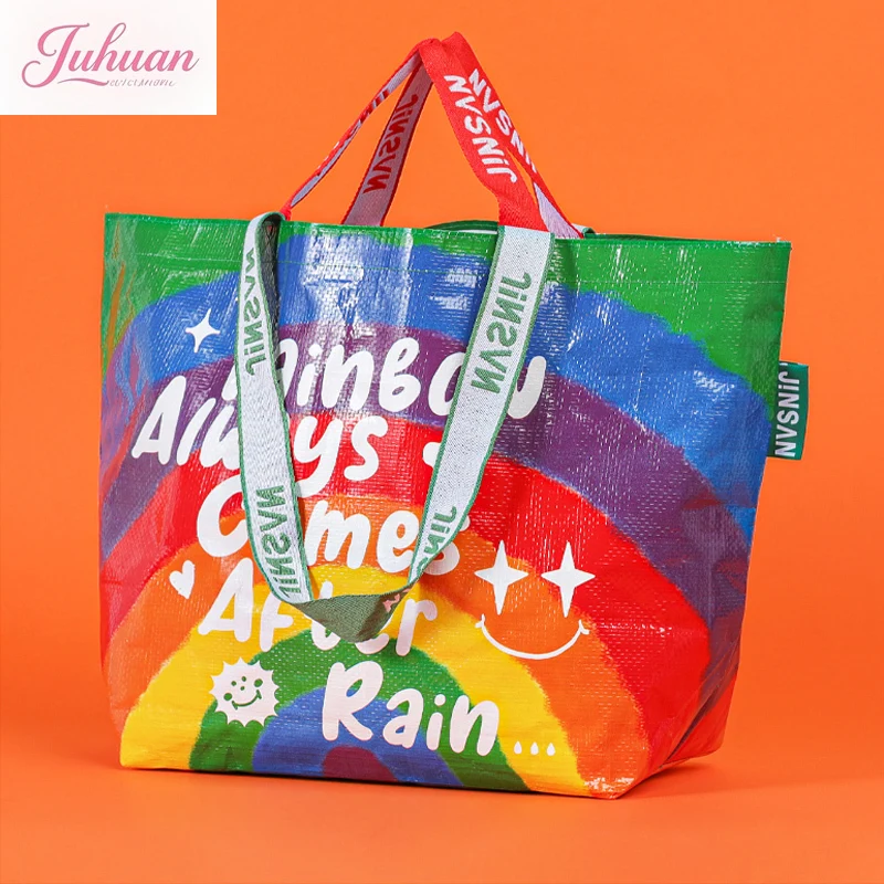 

Large Capacity Woven Bags Waterproof Shopping Bag Environmentally Friendly Tote Bags Portable Folding Storage Large Plastic Bag